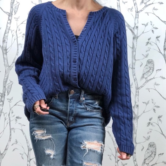 100% cotton cable knit cardigan - Picture 2 of 7